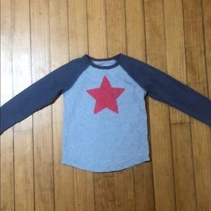 MINI BODEN BABY BOY 6-7 BASEBALL STAR TEE EUC